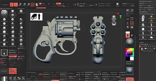 Mastering Mini Revolver Hard Surface Modeling in ZBrush скачать