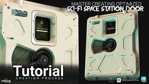 Master CreatingOptimized Sci-Fi Space Station Door In MAYA 2024 and Substance 3D Painter скачать