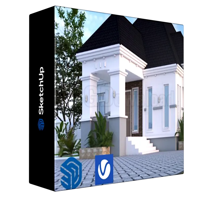 Luxury 3bedroom bungalow learn basic to advance SketchUp pro