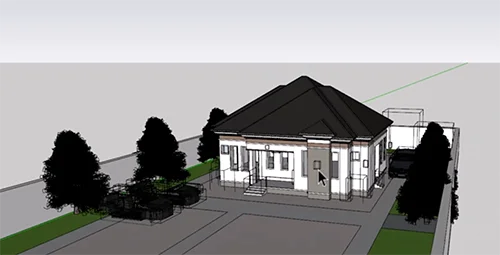 Luxury 3bedroom bungalow learn basic to advance SketchUp pro скачать