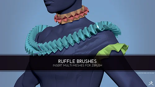 Ruffle Insert Multi-Mesh Brushes for Zbrush скачать