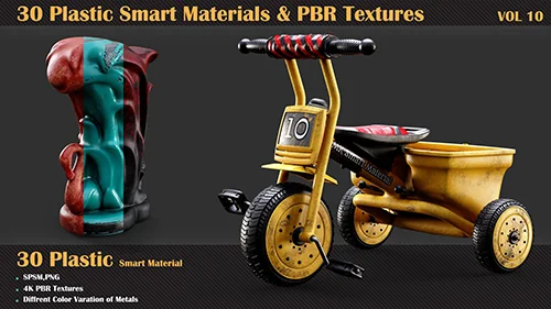 30 Plastic Smart Materials & PBR Textures - VOL 10 скачать