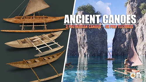 Ancient Canoes 3D Asset Pack скачать