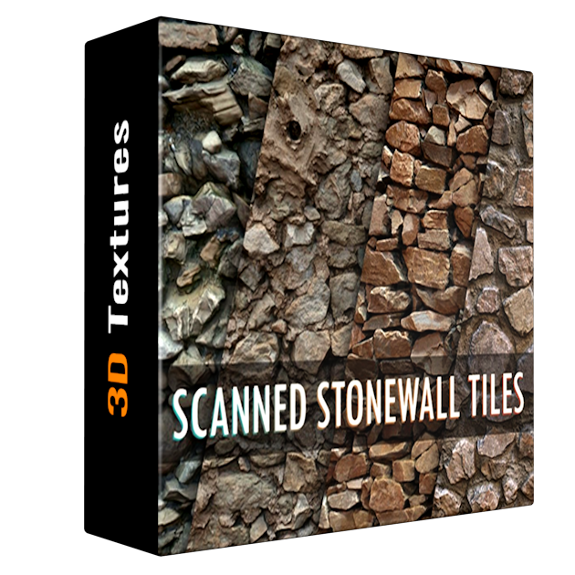 Photogrammetry Tile Textures - Stonewall Pack 01