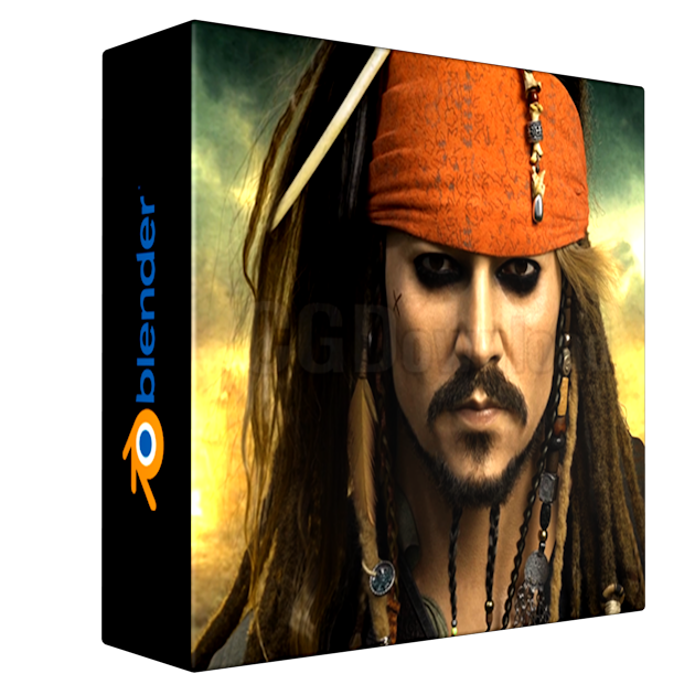 Jack SparrowJohnny Depp Likeness in Blender