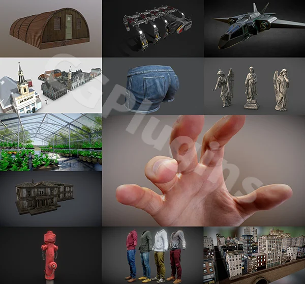 PBR Game 3D-Models Bundle Июнь 2025 скачать