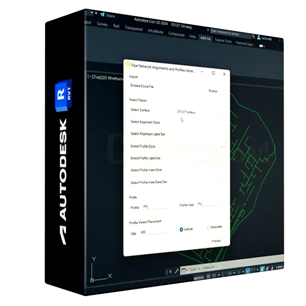 Pipe Network Alignments and Profile View Generator