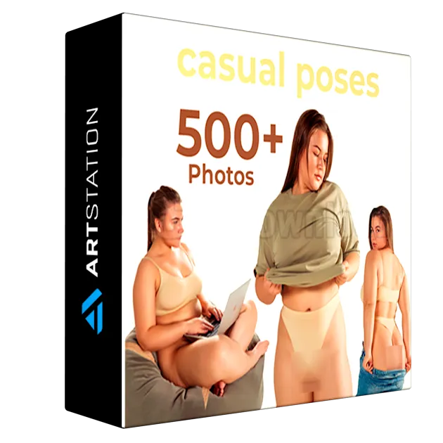 500+ Casual Poses (Plus-Size model)