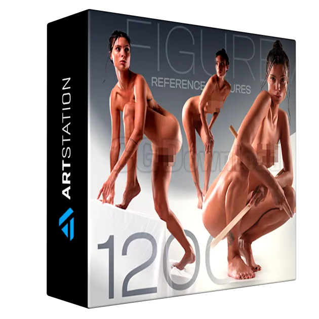 Nude Female Figure Art Poses VOL-2 [1200+Turnaround Reference Images]