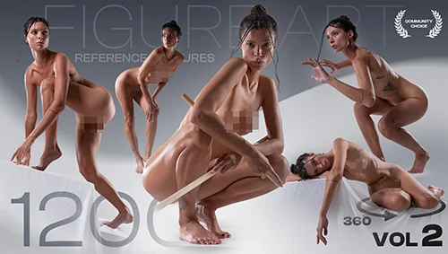 Nude Female Figure Art Poses VOL-2 [1200+Turnaround Reference Images] скачать