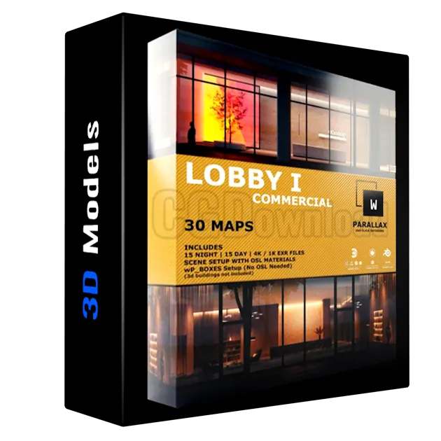 wParallax Lobby 1 // One-Click-Interiors for Archviz