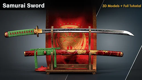 Samurai Sword 3D Model+Full Tutorial скачать
