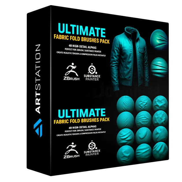 40 Fabric Brushes - Tension & Compression Folds