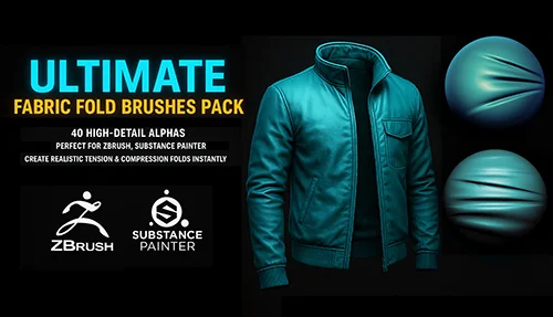 40 Fabric Brushes - Tension & Compression Folds скачать