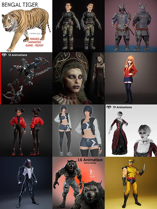 BlenderKit Сharacters Pack 1 скачать